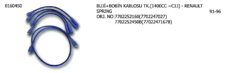 ÜNÜVAR 0160450 Buji Kablosu