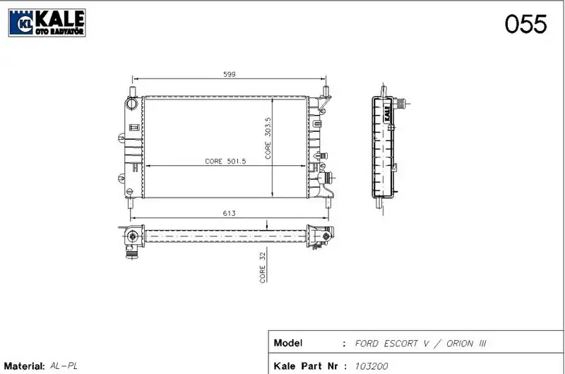 KALE 0207162AL Radyatör