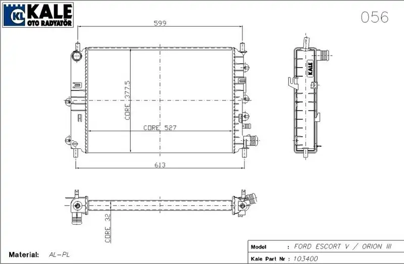 KALE 0210172AL Radyatör