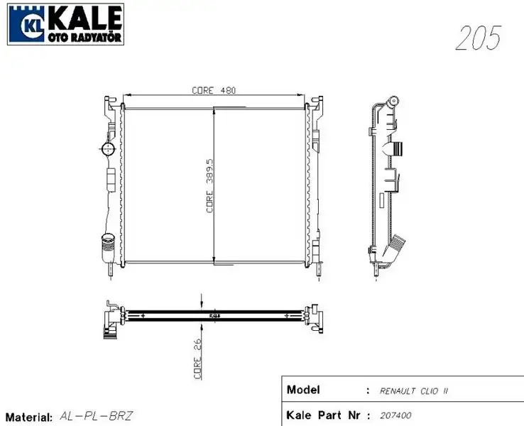 KALE 0528341AB Radyatör