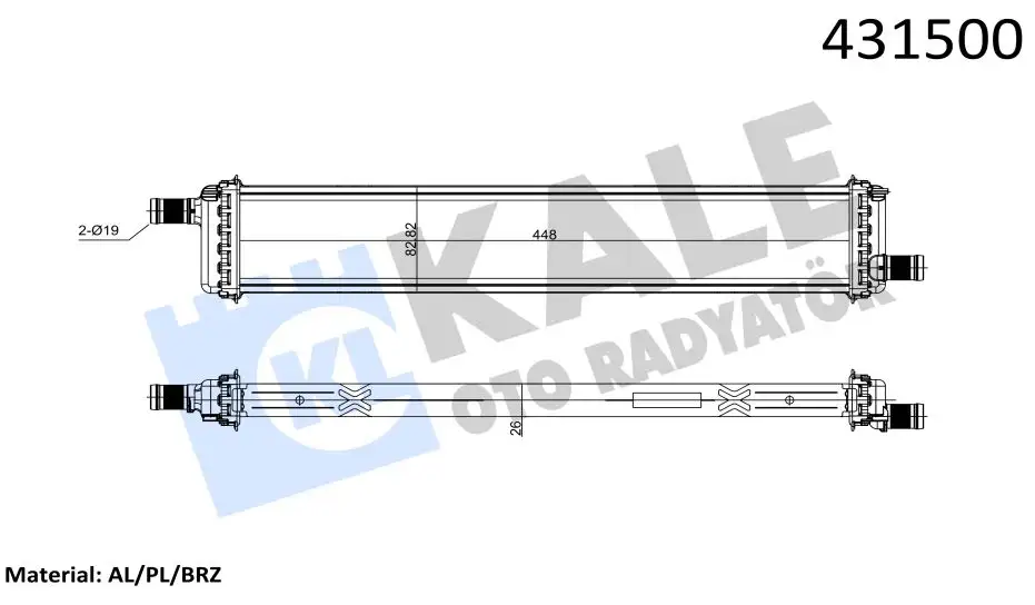 KALE 0559121AB Radyatör
