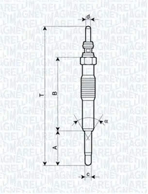 MAGNETI MARELLI 060900280606 Kızdırma Bujisi