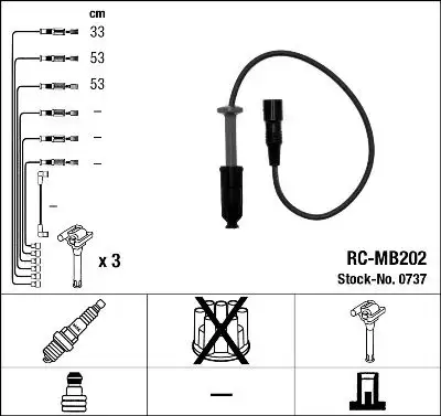 NGK 0737 (RCMB202) Buji Kablosu