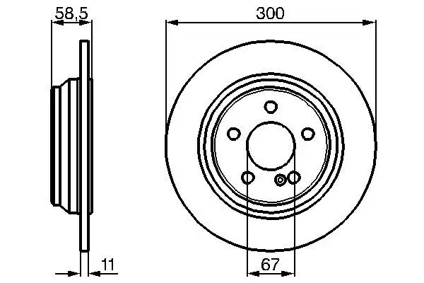 BOSCH 0986478472 Arka Fren Diski A2204230112