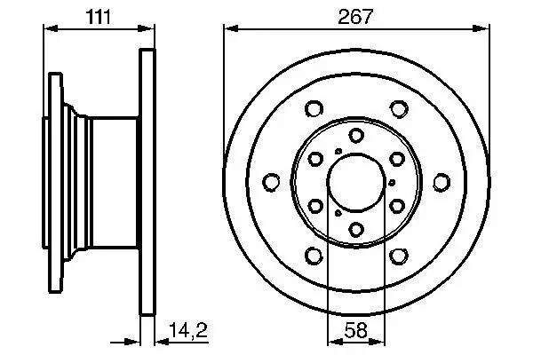 BOSCH 0986478742 Ön Fren Diski 93800492