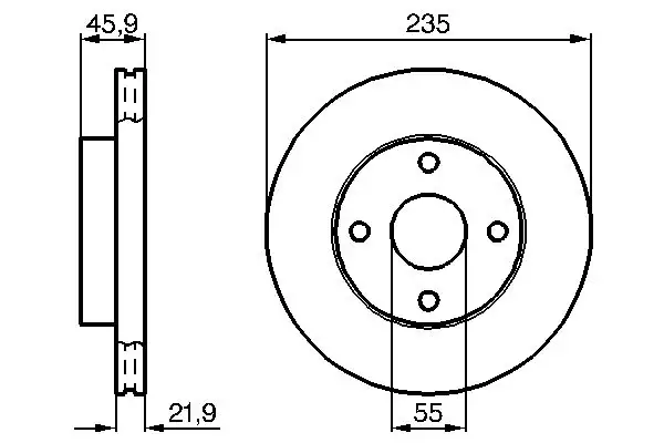 BOSCH 0986478787 Ön Fren Diski B26Y3325XD