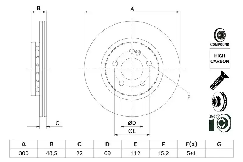 BOSCH 0986479H50 Arka Fren Diski A0004231812