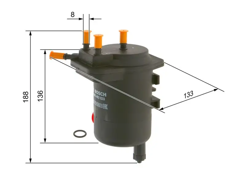 BOSCH 09864B2023 Yakıt Filtresi