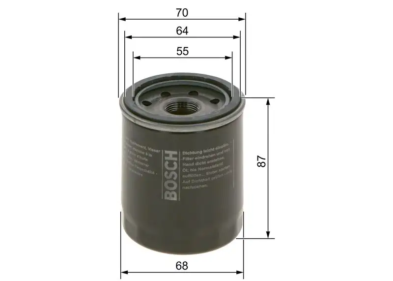 BOSCH 09864B7063 Yağ Filtresi