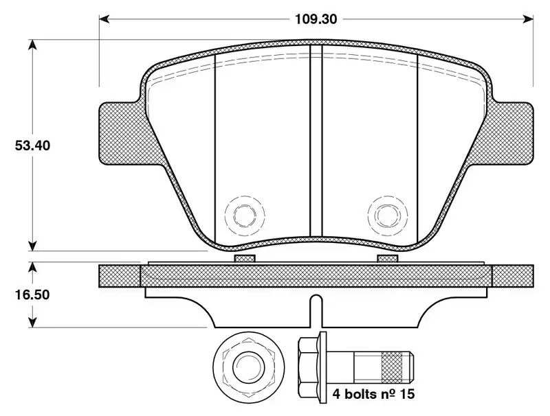 BOSCH 0986TB3114 Arka Fren Balatası 5K0698451