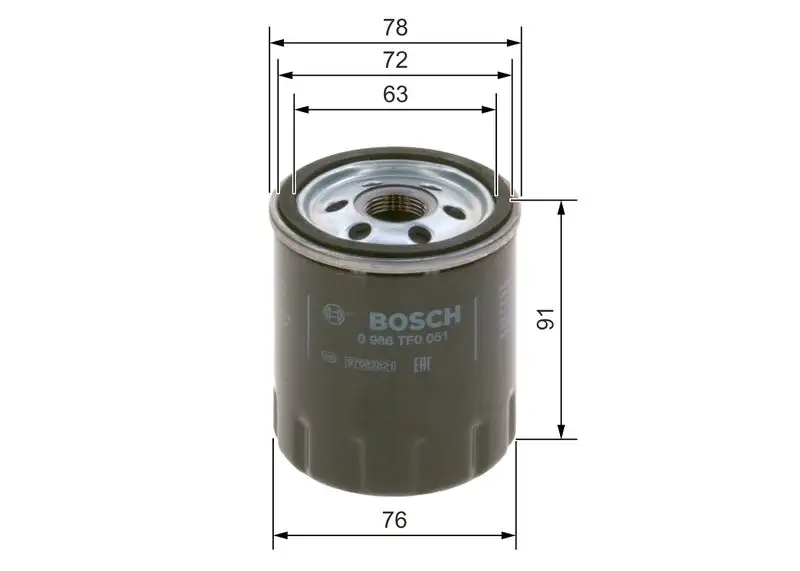 BOSCH 0986TF0051 Yağ Filtresi 71754569