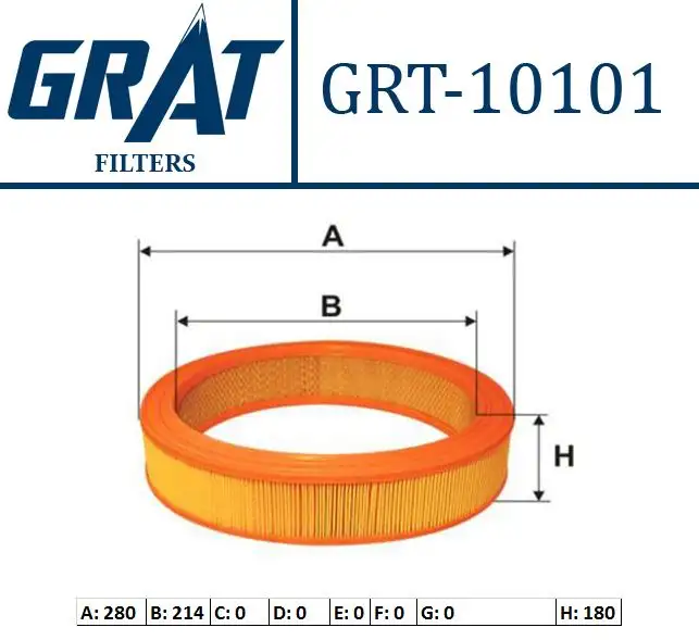 GRAT 10101 Hava Filtresi 7721380