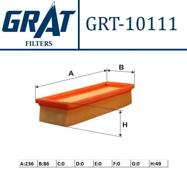 GRAT 10111 Hava Filtresi 7554755