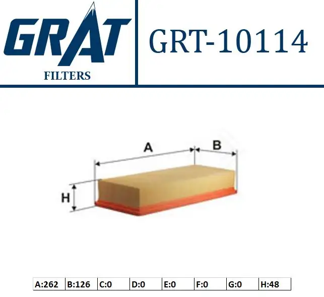 GRAT 10114 Hava Filtresi 7712505
