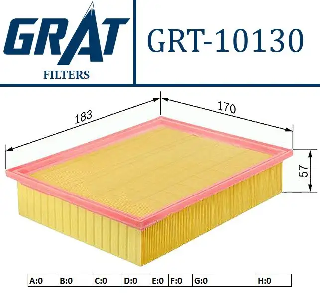 GRAT 10130 Hava Filtresi 71743887