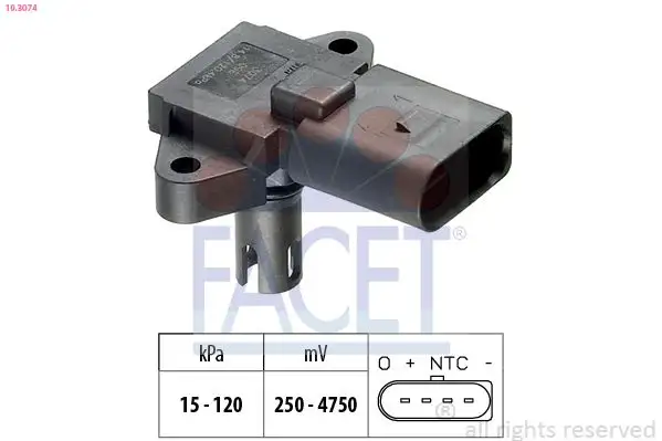 FACET 10.3074 MAP Sensörü 03D906051A
