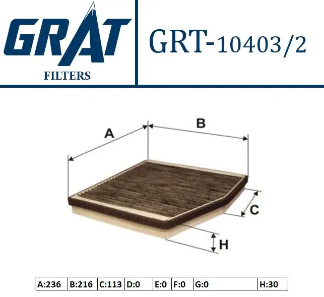 GRAT 104032 Polen Filtresi 46723245