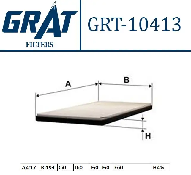 GRAT 10413 Polen Filtresi 05058693AA