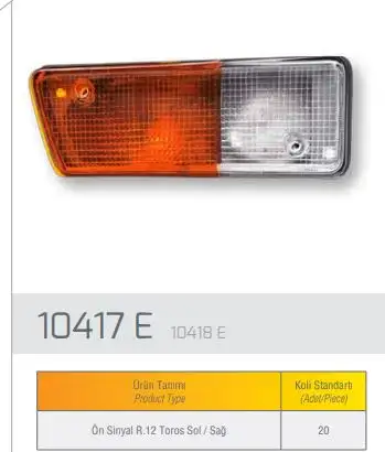 FARBA 10418D Sinyal Lambası (Sağ)
