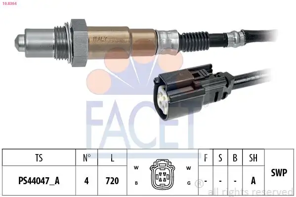 FACET 10.8364 Oksijen Sensörü BV619G444AA