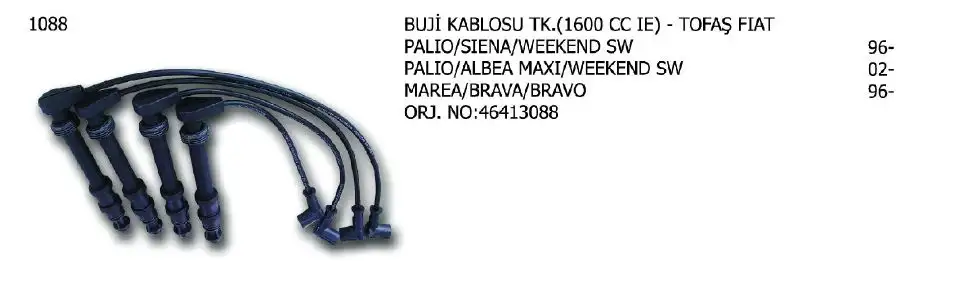 ÜNÜVAR 1088 Buji Kablosu 46413088
