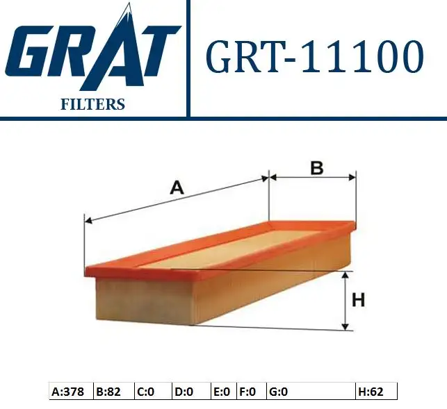 GRAT 11100 Hava Filtresi 8200298074