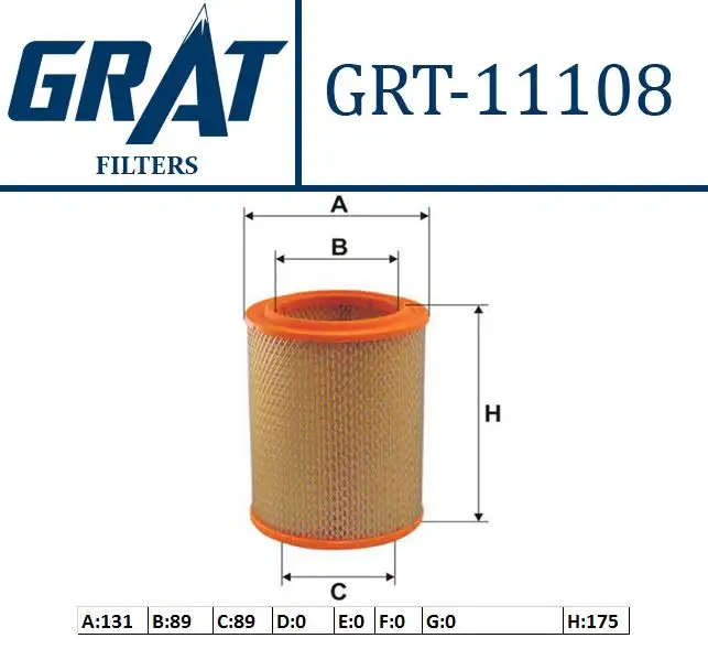 GRAT 11108 Hava Filtresi 6000046003