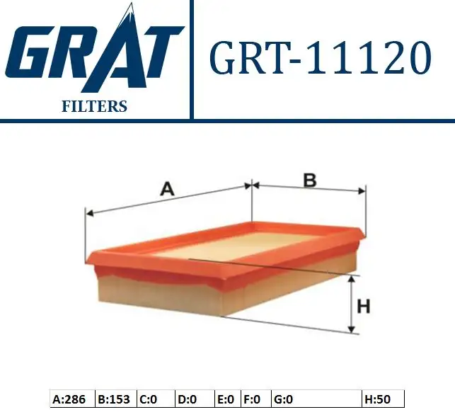 GRAT 11120 Hava Filtresi 7701047417
