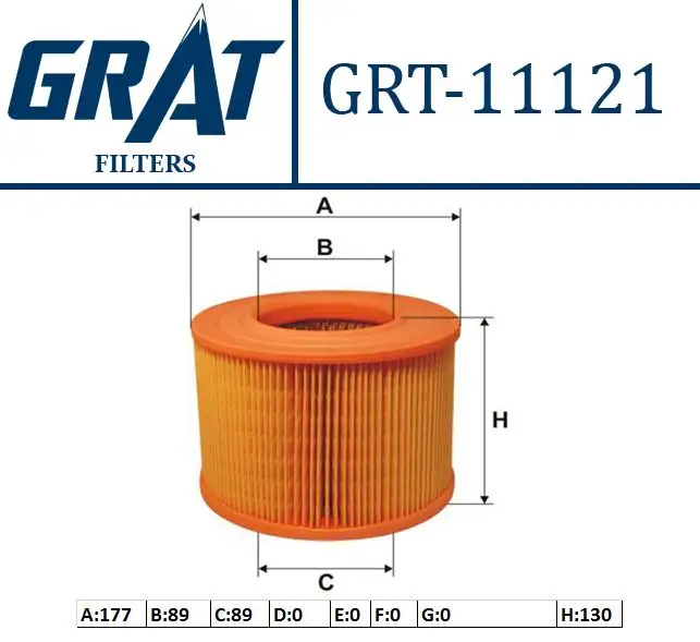 GRAT 11121 Hava Filtresi 7701033713