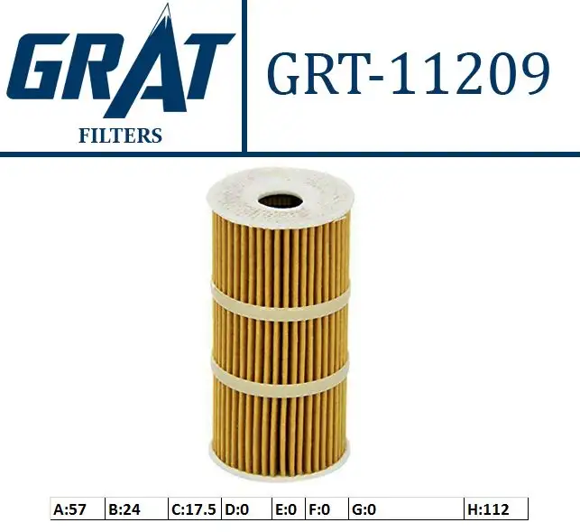GRAT 11209 Yağ Filtresi 770147853