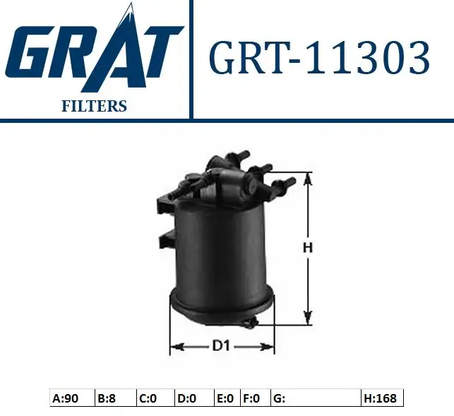 GRAT 11303 Yakıt Filtresi 8200416946