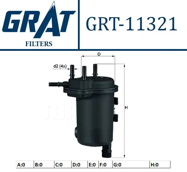 GRAT 11321 Yakıt Filtresi 8200151379