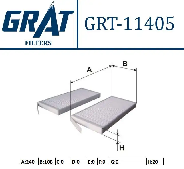 GRAT 11405 Polen Filtresi 7701209837