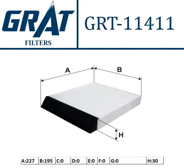 GRAT 11411 Polen Filtresi 7701047513