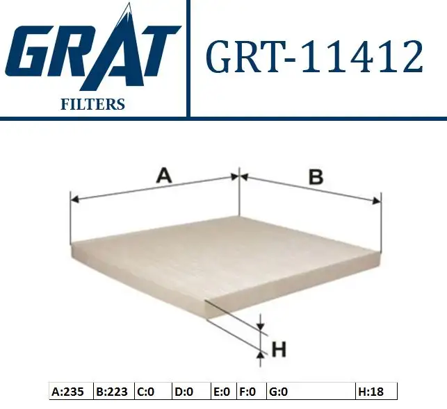 GRAT 11412 Polen Filtresi 7700428820