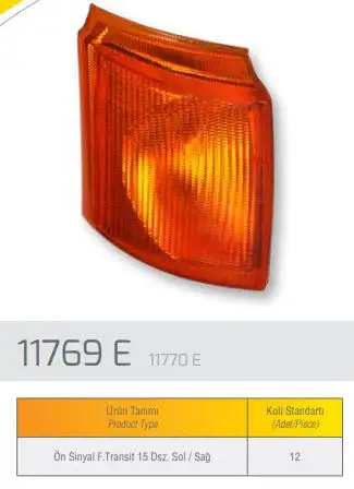 FARBA 11770D Sinyal Lambası (Sağ)