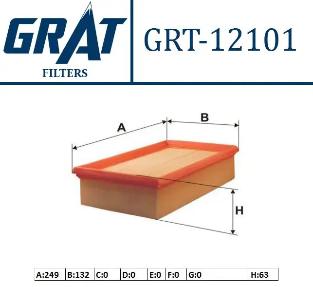 GRAT 12101 Hava Filtresi 1444TK