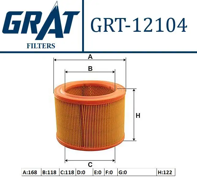 GRAT 12104 Hava Filtresi 1444G0