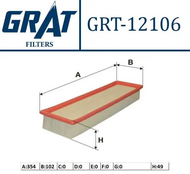 GRAT 12106 Hava Filtresi 1444TL