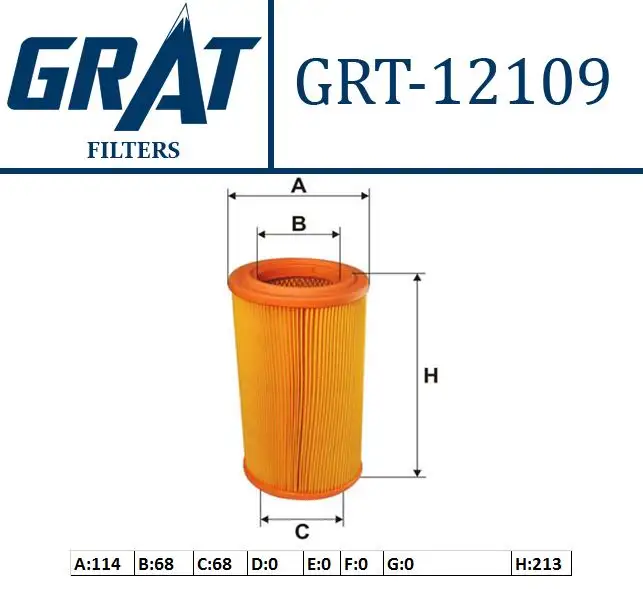 GRAT 12109 Hava Filtresi 1444H1