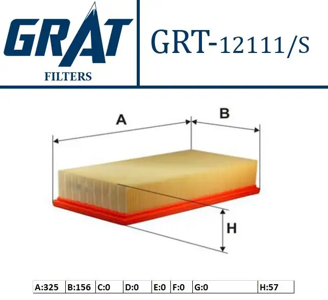 GRAT 12111S Hava Filtresi 144408