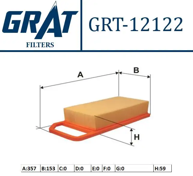 GRAT 12122 Hava Filtresi 1444CV