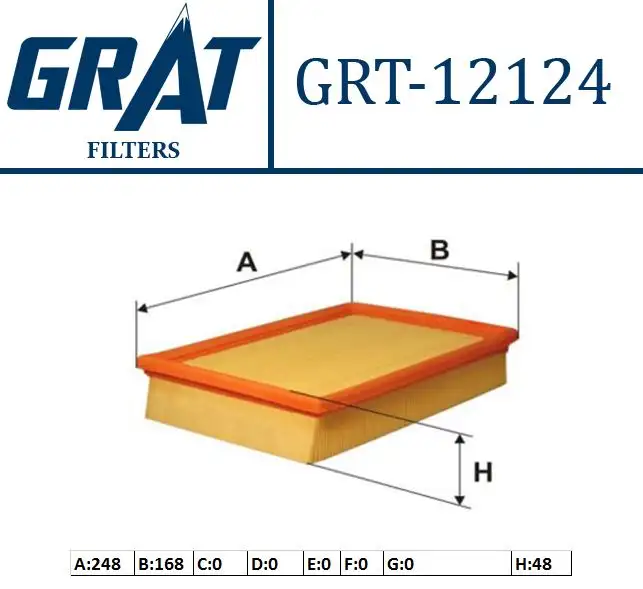 GRAT 12124 Hava Filtresi 1444W3