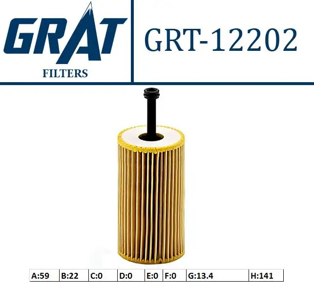 GRAT 12202 Yağ Filtresi 1109R6
