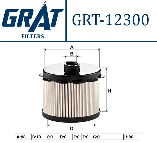 GRAT 12300 Yakıt Filtresi 190648