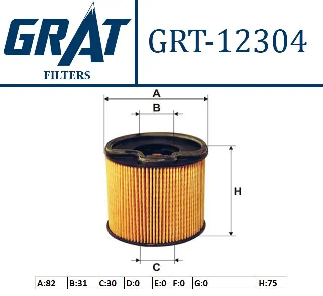 GRAT 12304 Yakıt Filtresi 1906A1