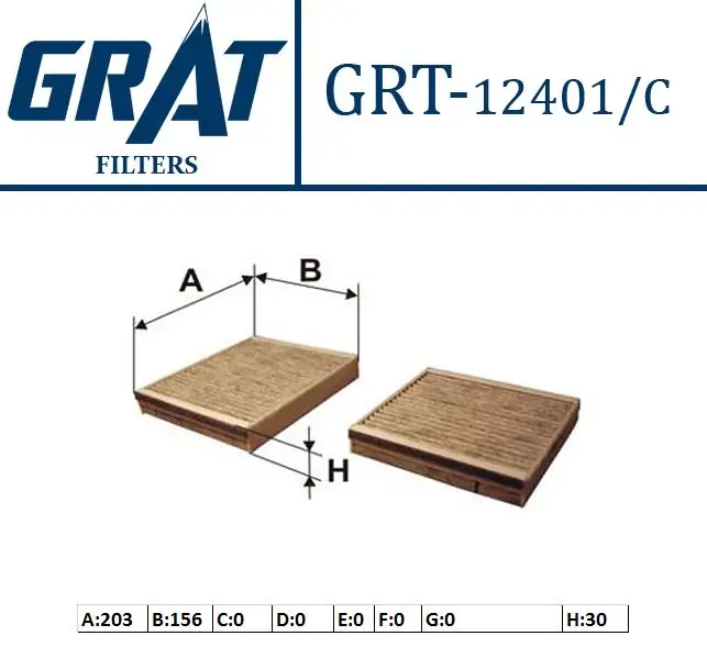 GRAT 12401C Polen Filtresi (Karbonlu) 6447VY