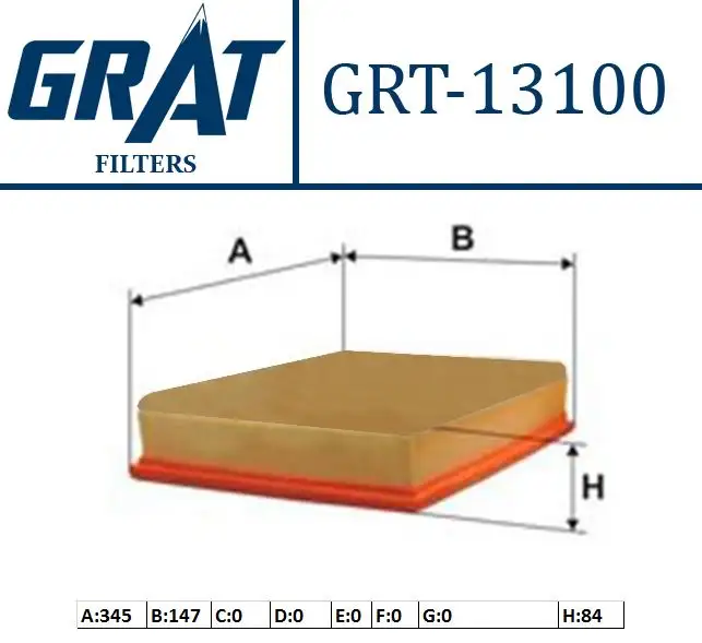 GRAT 13100 Hava Filtresi 1444QW