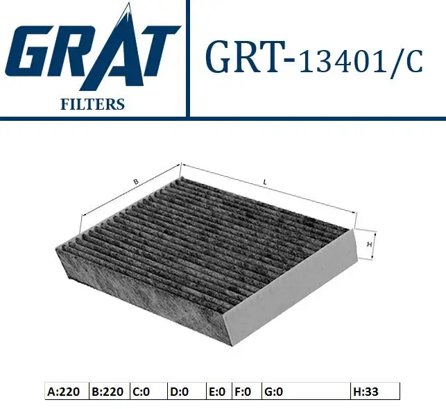 GRAT 13401C Polen Filtresi (Karbonlu) 6447KR