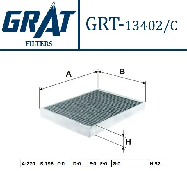 GRAT 13402C Polen Filtresi (Karbonlu) 647945